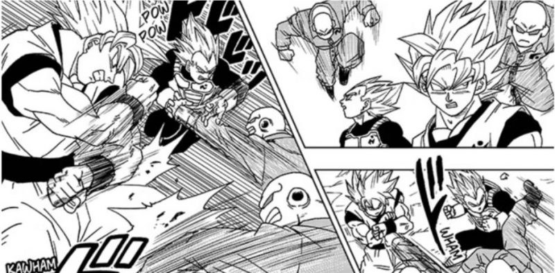 Jiren melawan Goku dan Vegeta