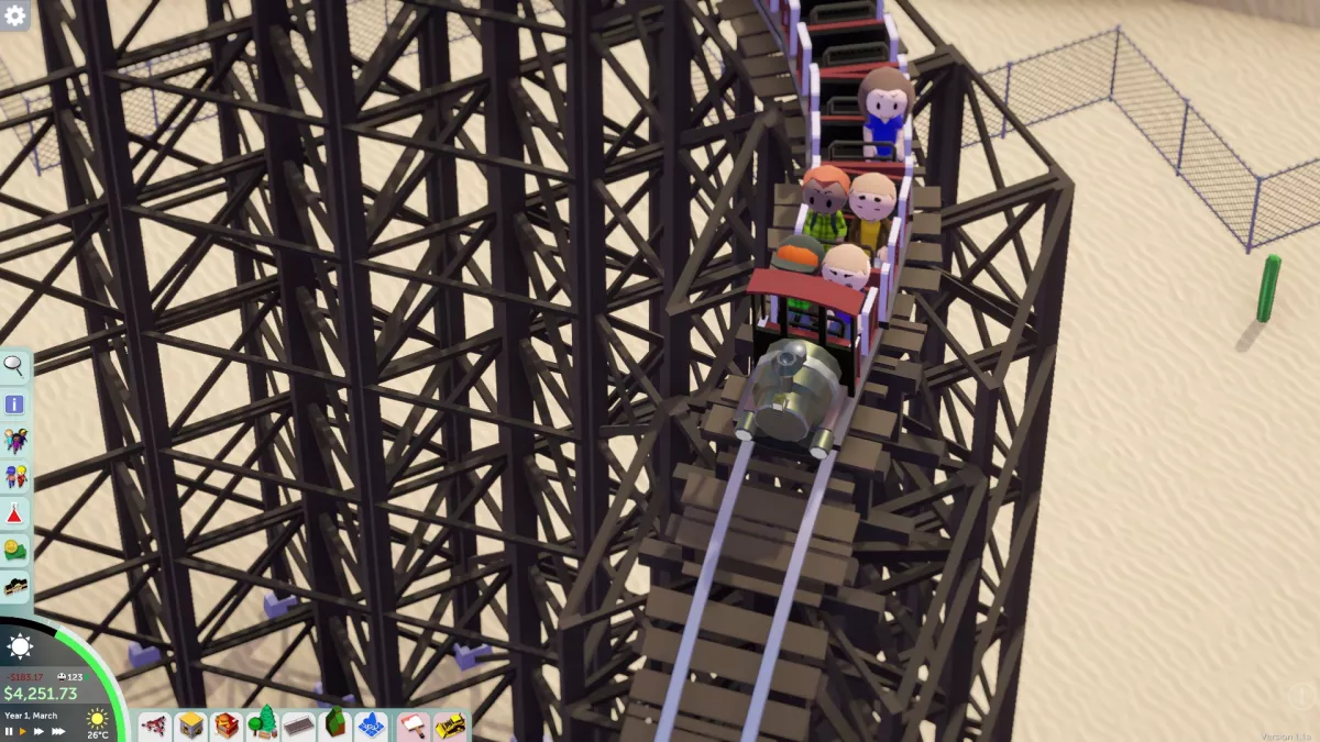 Parkitect Theme Park Builder Make a Roller Coaster